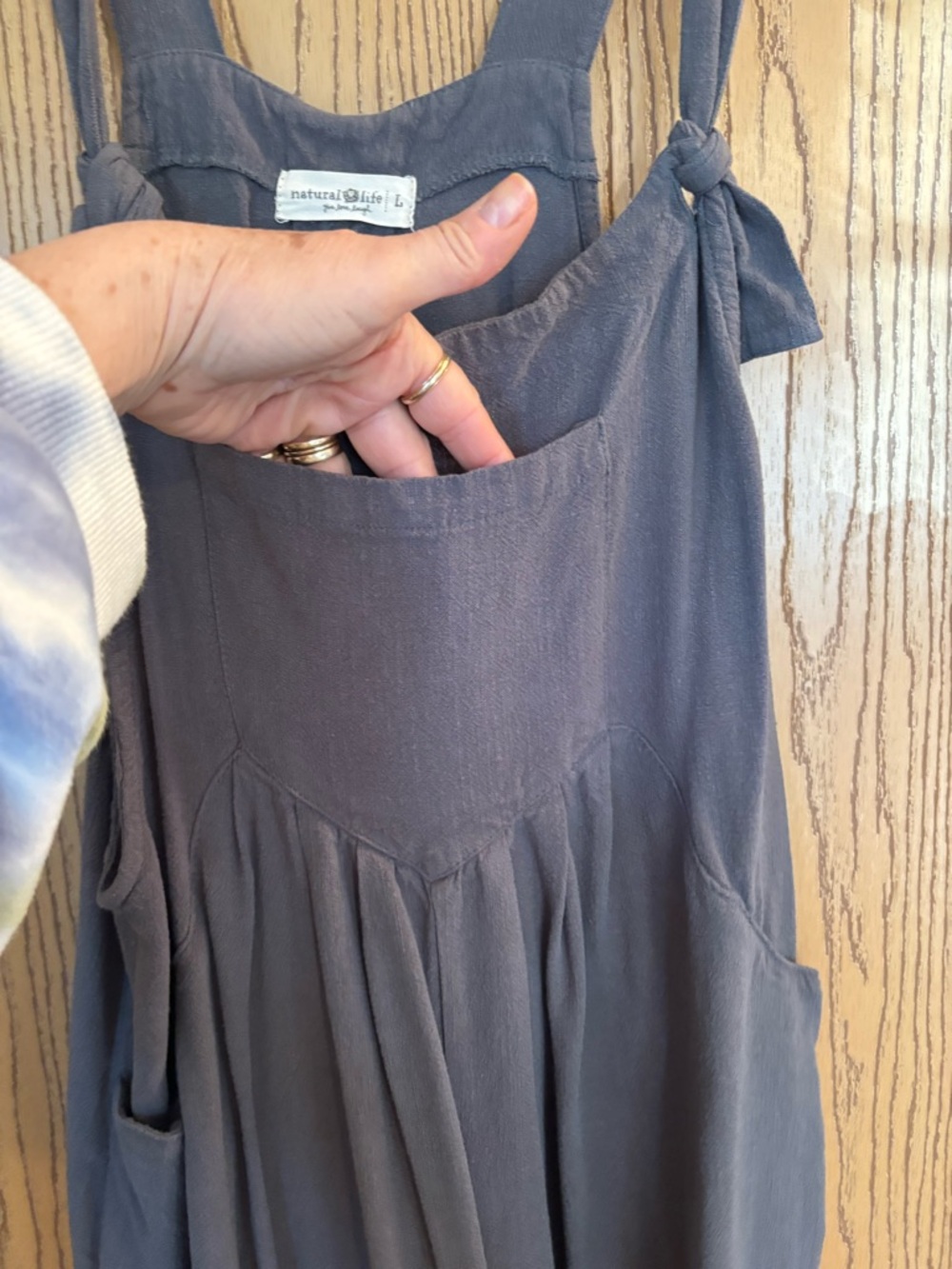 Natural Life Linen Blend Romper - Picture 3 of 9